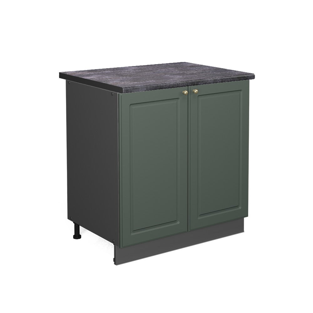 Vicco Meuble bas sous-évier Fame-Line, Vert Or Campagne, 80cm avec étagère, PT Anthracite - 4