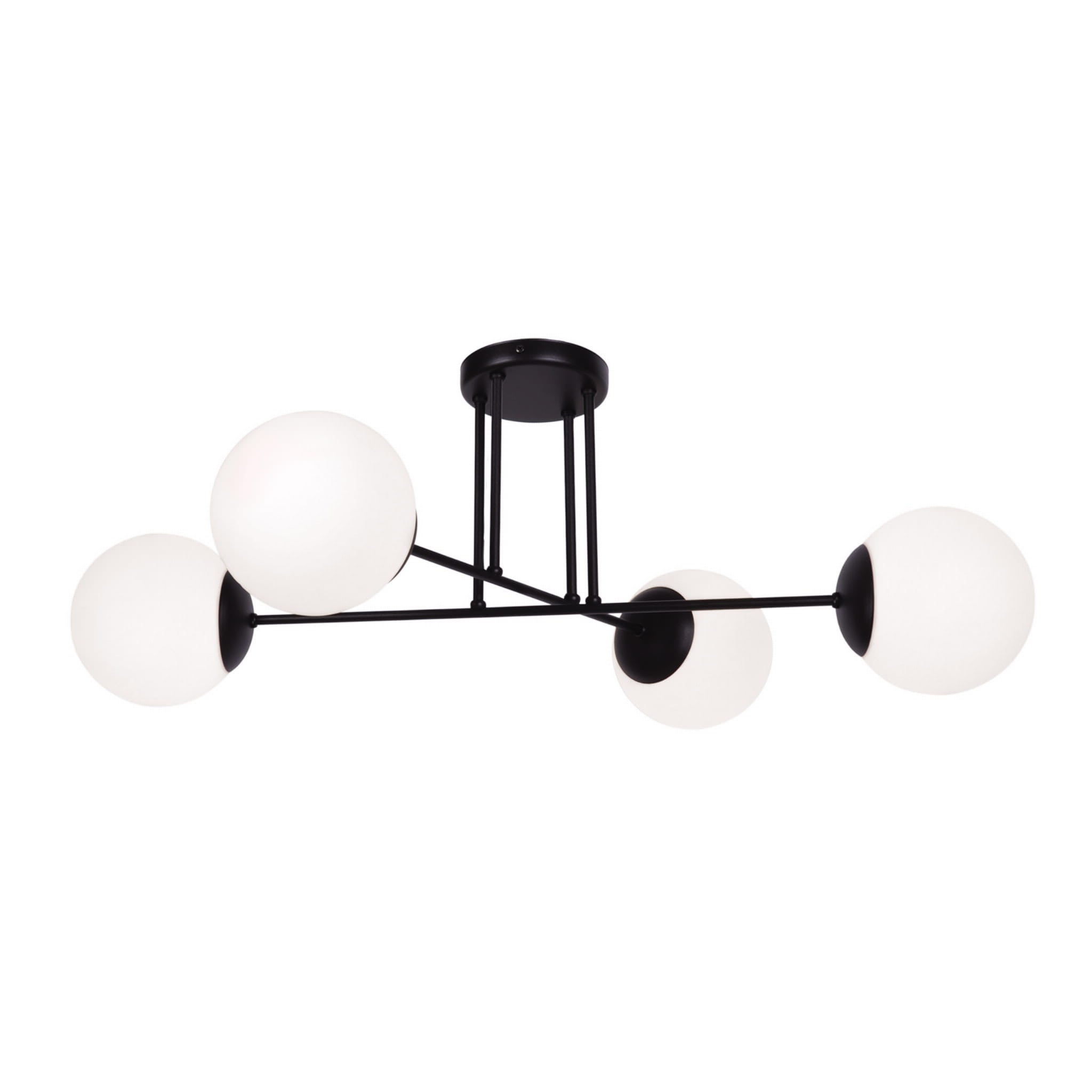 Lampa sufitowa Savoy czarno-biała 4xE27x40W wym: 28 x 85 x 55 cm metal Kaja