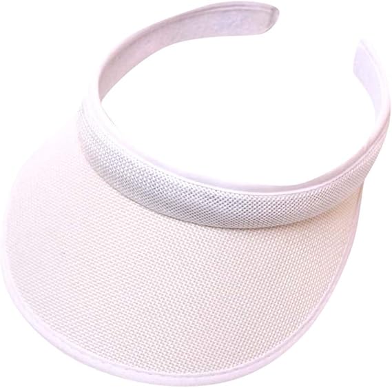 Sportowy kapelusz przeciwsłoneczny — len — unisex — rozmiar dla dorosłych (55-60 cm) — biały