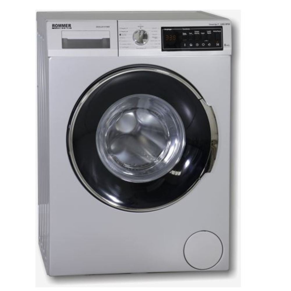 Lavadora carga frontal Rommer Digilux A1408 8 kg 1400 rpm clase A vapor efecto inox - Imagen 2