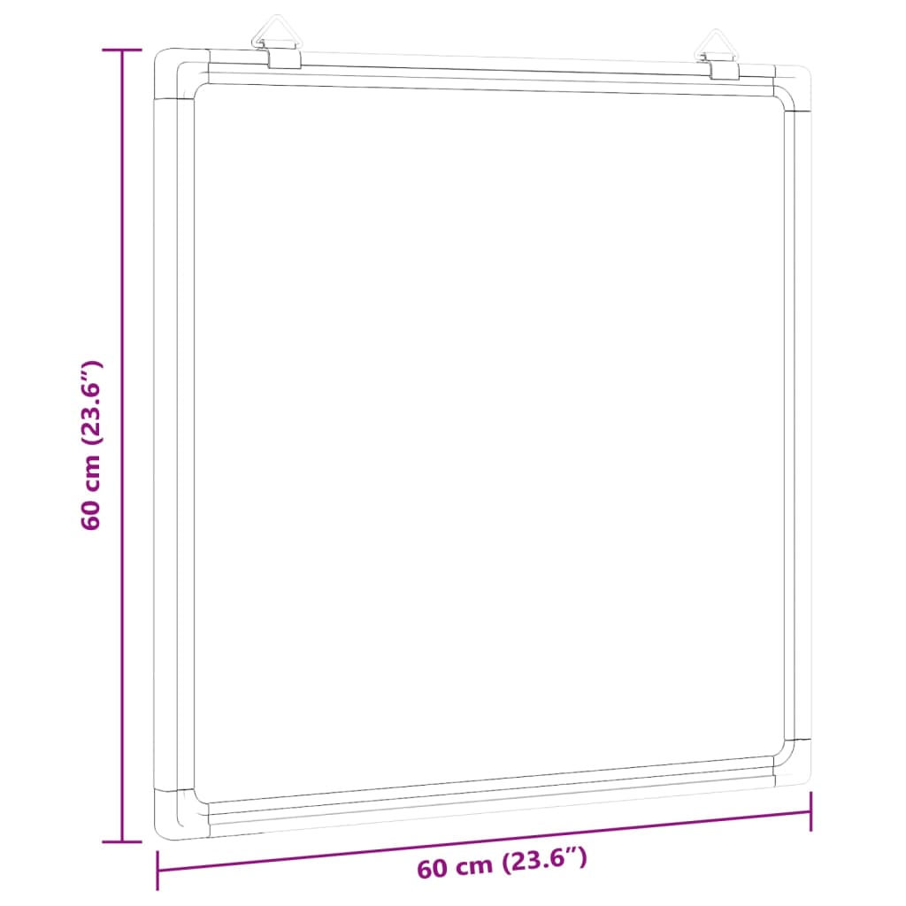 Quadro branco magnético 60x60x1,7 cm alumínio 60 x 60 x 1.7 cm / Multicolor - 6