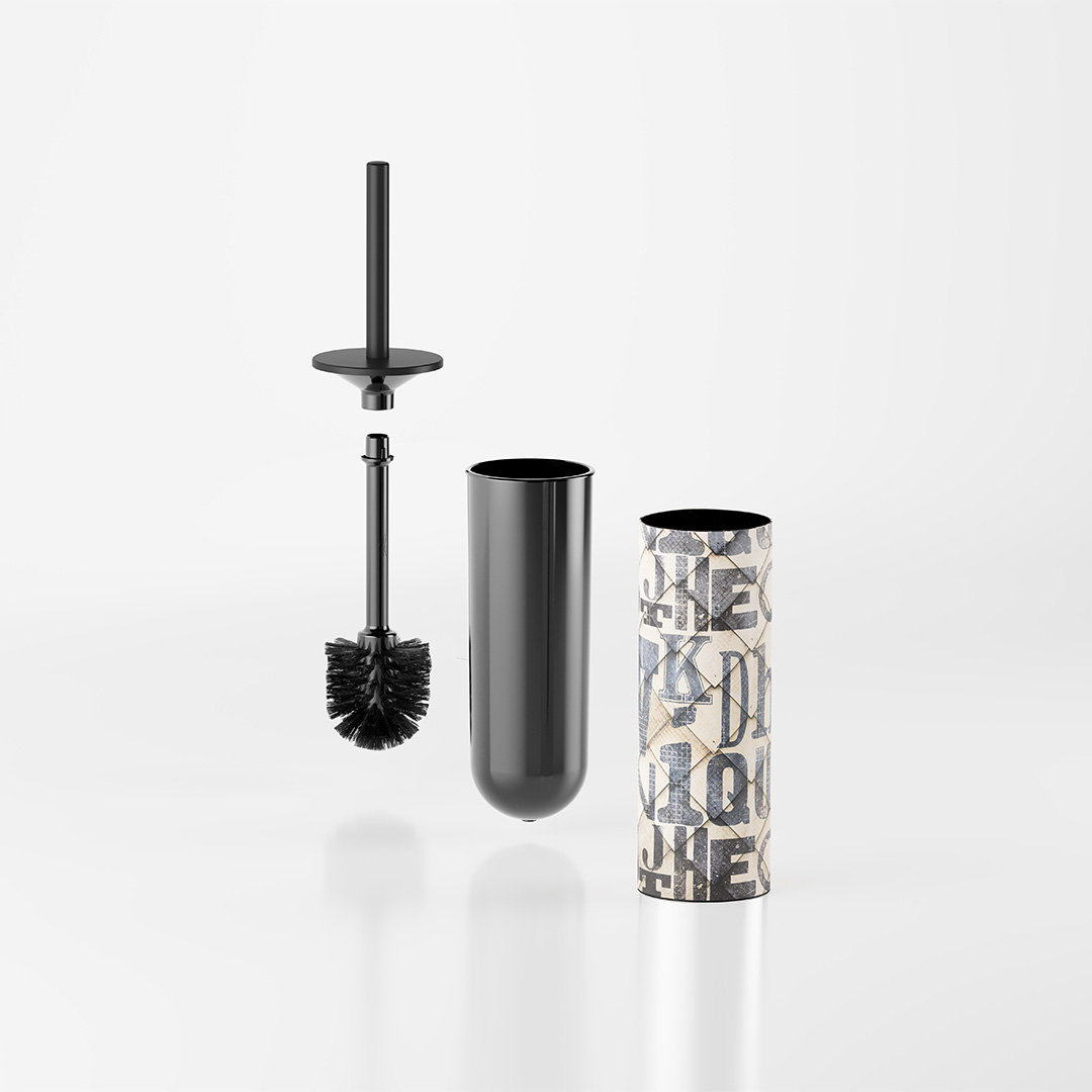 Inda Portebalai de comptoir Typo My Art en acier inoxydable Leroy