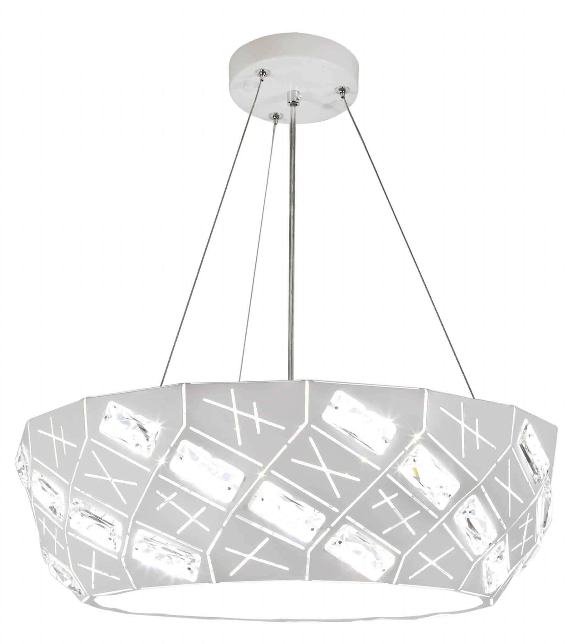 Lampa wisząca GLANCE LED 24W Neutralna biel biała wym: 125 x 36 x 36 cm Candellux