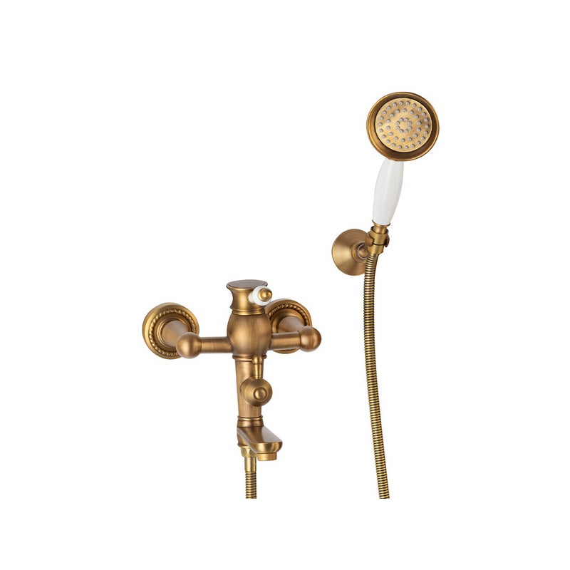 SILLA BATERIA WANNOWA ŚCIENNA PRYSZNICOWA VERONA RETRO S-1185V STARE ZŁOTO