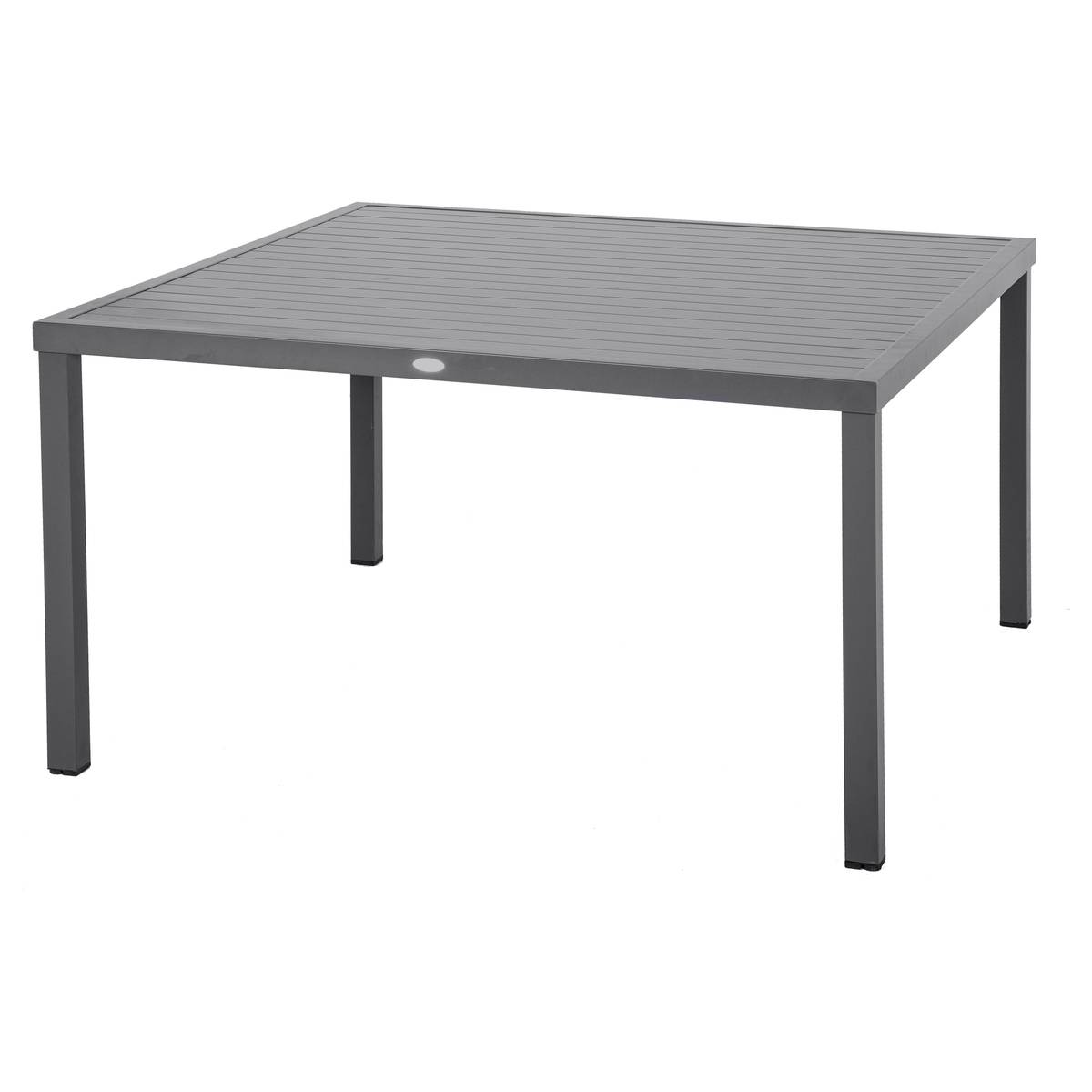 Table à manger de jardin carré en Aluminium Gris 8 places - 2