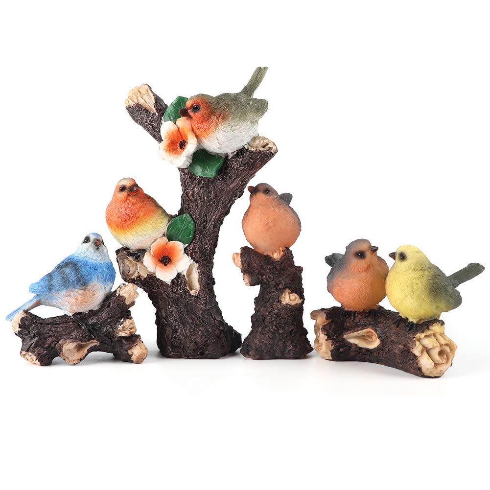 Zestaw dekoracji ptaka z żywicy o wysokiej symulacji, figurka dekoracyjna do ogrodu i na podwórko