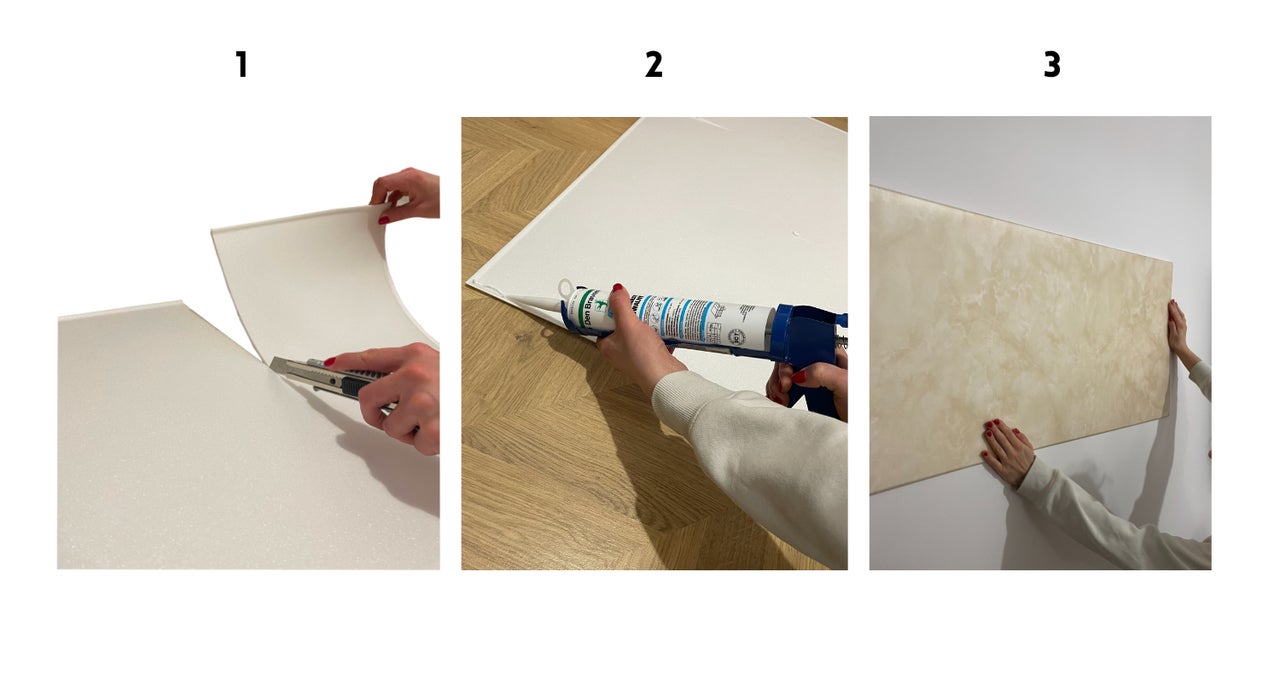 6m² - 12 pièces de panneaux de plafond en polystyrène, aspect béton, panneaux muraux, décors, imitation plafonds - bardage XL 107 - 6