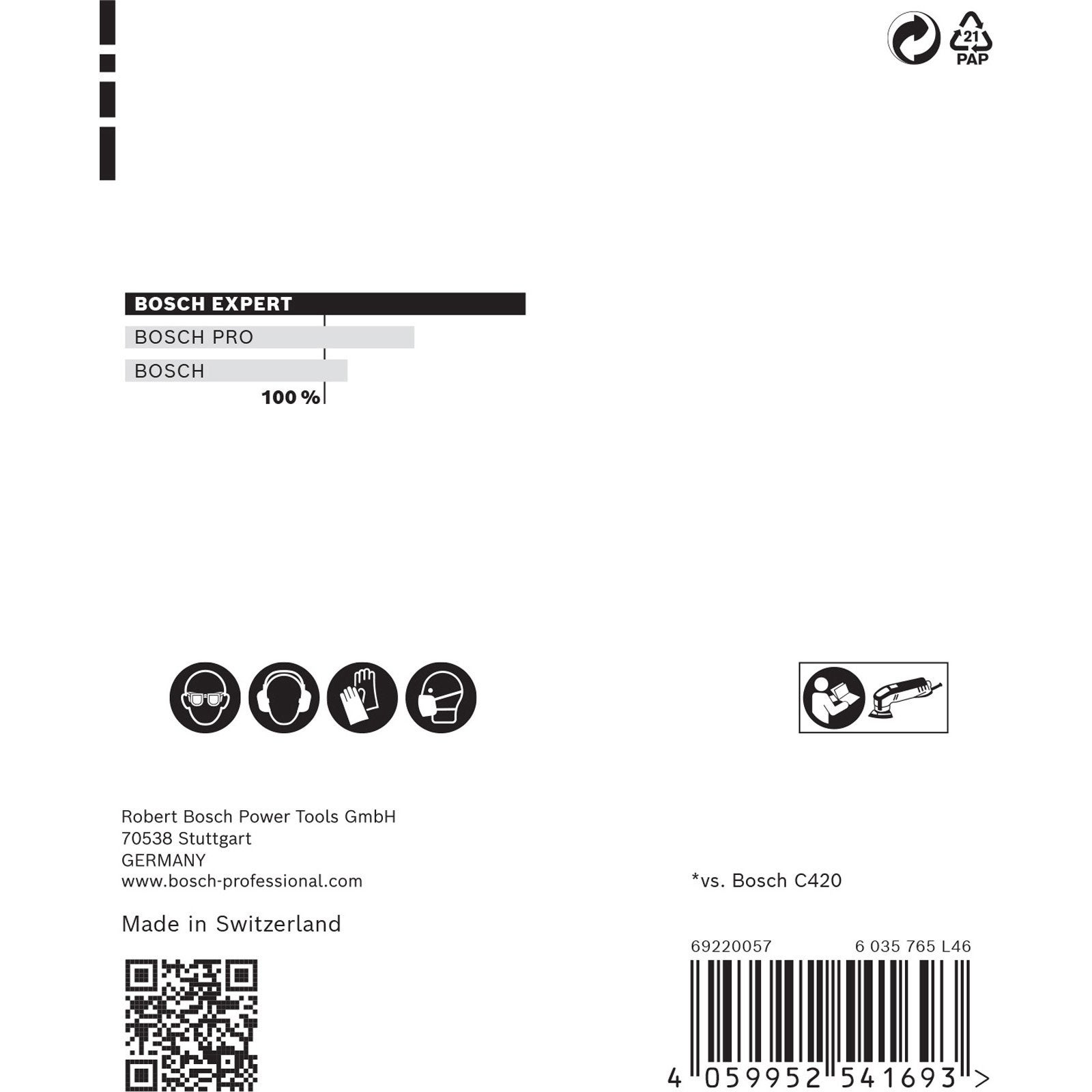 Bosch Accessories 5x Carte Abrasive Expert C470 per Legno Duro, Vernice su Legno, 93x93 mm, Grana 400, Accessorio Levigatrice a Delta - 8