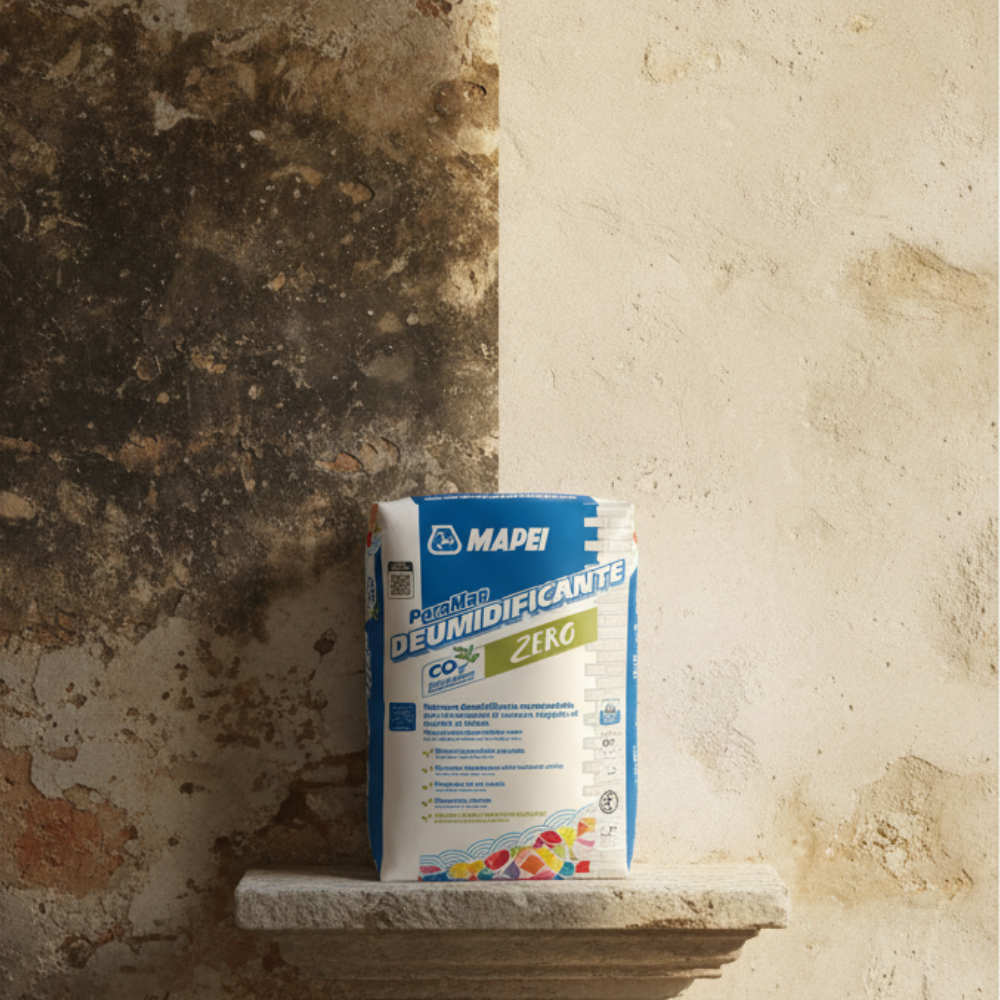 Intonaco deumidificante poromap 20 kg per risanamento murature 10 sacchi - 5