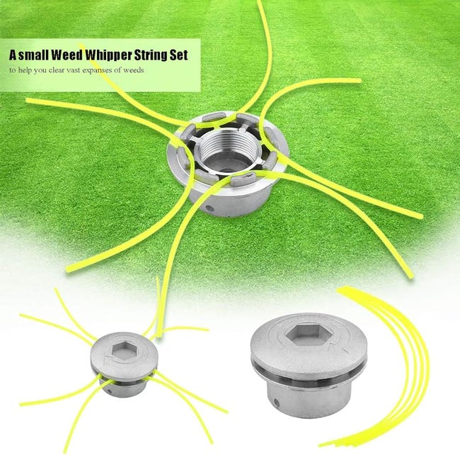 2 Testine Per Decespugliatore In Alluminio - Con Filo Nylon Per Taglio Erba Universale - Foto 8