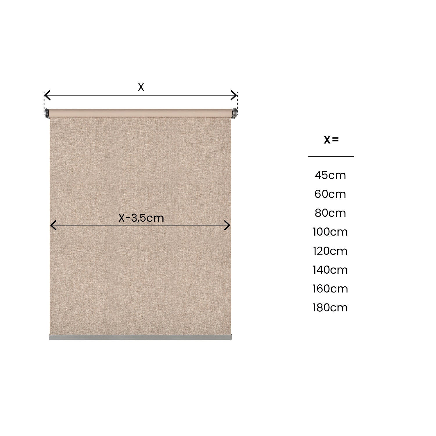 Store enrouleur motorisé Occultant DREAM Texture Beige 180X250 - 4