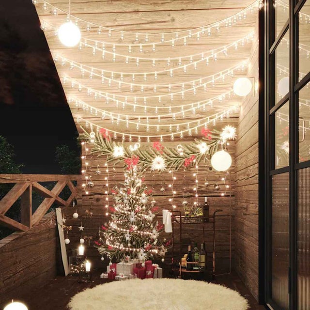 Catena luminosa a LED Decorazione natalizia Catena luminosa Lampada da giardino per esterni Decorazione balcone, Interruttore 8 funzioni, 300x 0,06 W 3 Lm, 3x L 995 cm Catena luminosa a LED Decorazione natalizia Catena luminosa Lampada da giardino per esterni Decorazione balcone, Interruttore 8 funzioni, 300x 0,06 W 3 Lm, 3x L 995 cm