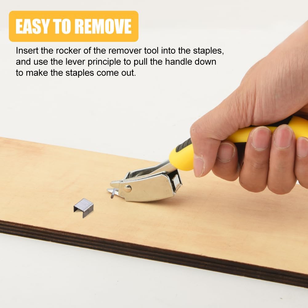 Grapadora mural multifunción 4 en 1, con grapas y quitagrapas, para muebles de madera, fijación de cables eléctricos y bricolaje - 6