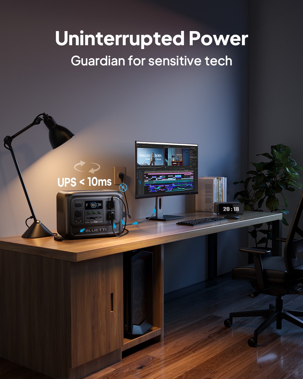 BLUETTI Elite 100 V2 Générateur Électrique Solaire LFP 1024Wh / 1800W avec 2 Sorties CA, pour Camping, Voyage & Panne de Courant (2025 Nouveau) - 6