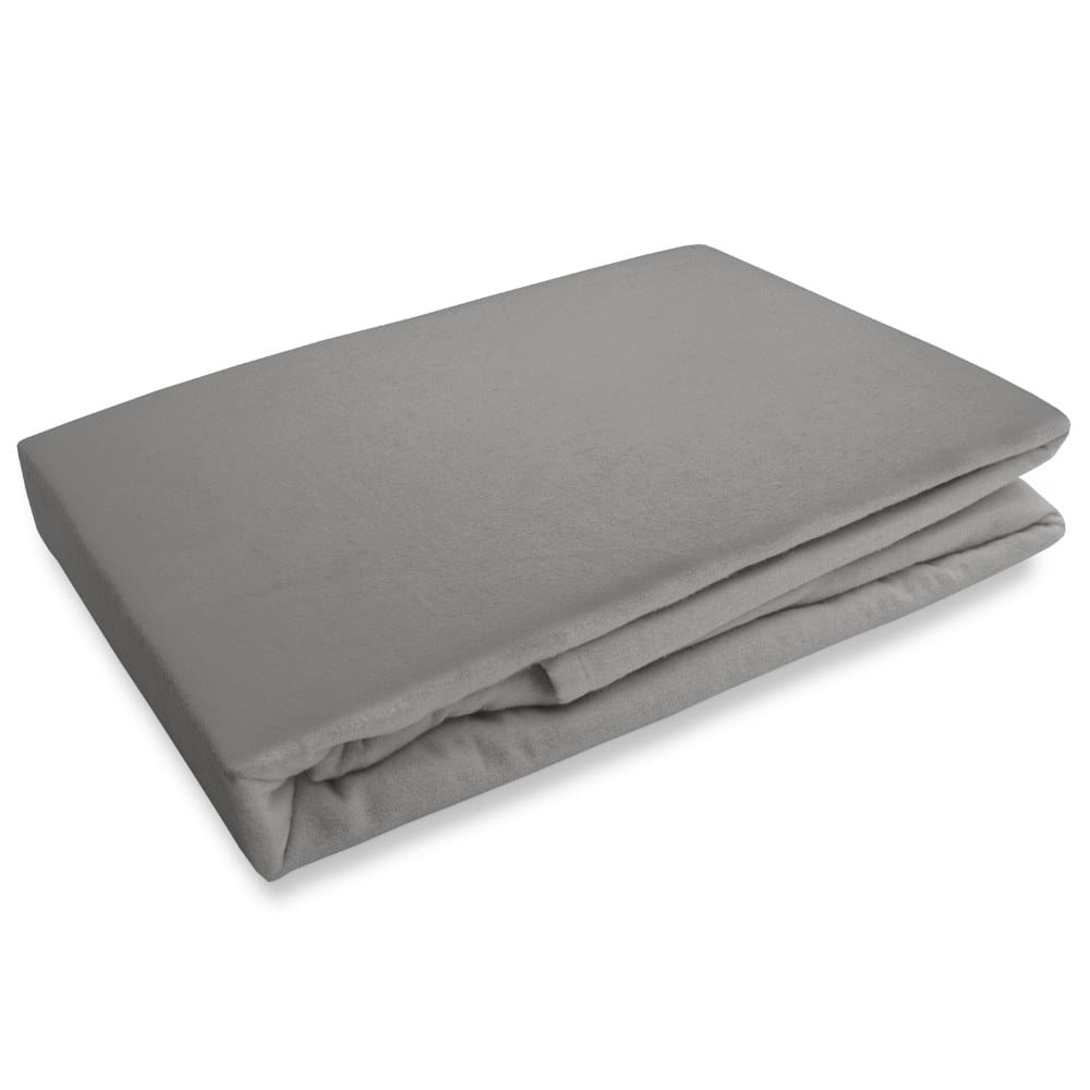 Prześcieradło flanela z gumką kolor SZARY 90 x 200 - Darymex