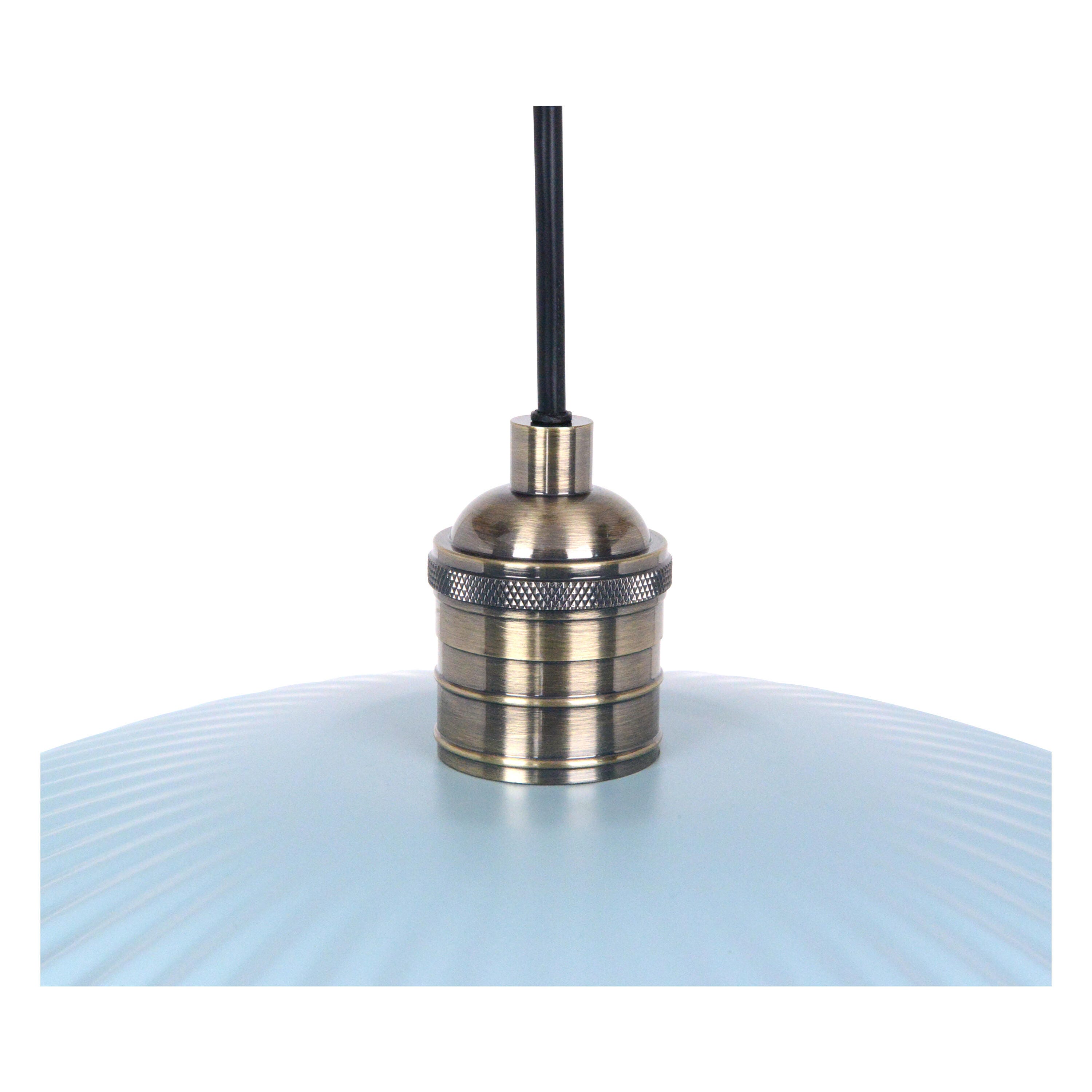 Candeeiro de teto suspenso em ferro azul KAPISI - 1 x E27 - 30 x 30 x 50/120 cm - IP20 - INSPIRE - 6