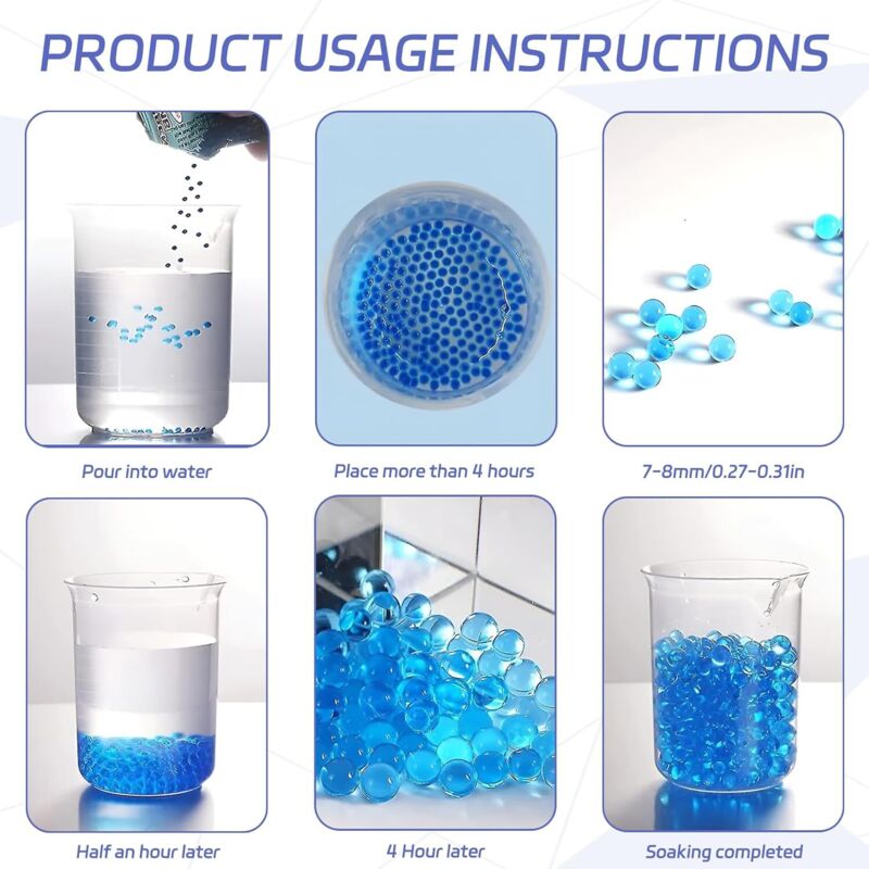 100000 Pcs Perles D'eau,Bille D'eau En Gel Pour Remplissage De Vase Pour Perles Flottantes,Remplissage De Vase Et Décoration,Bille D'eau,Billes D'eau, - 6