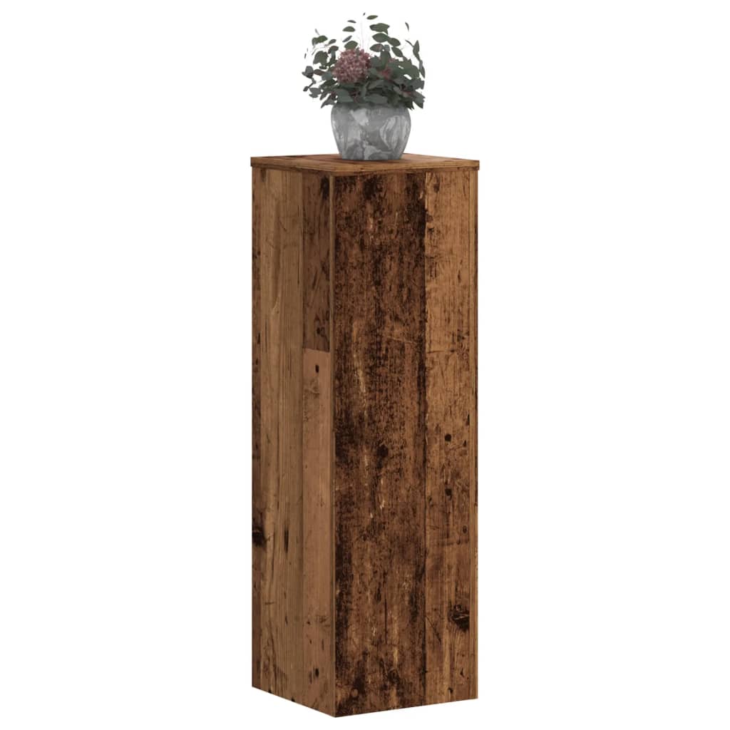 Supports pour plantes 2 pièces bois vieilli en panneau de bois - 8