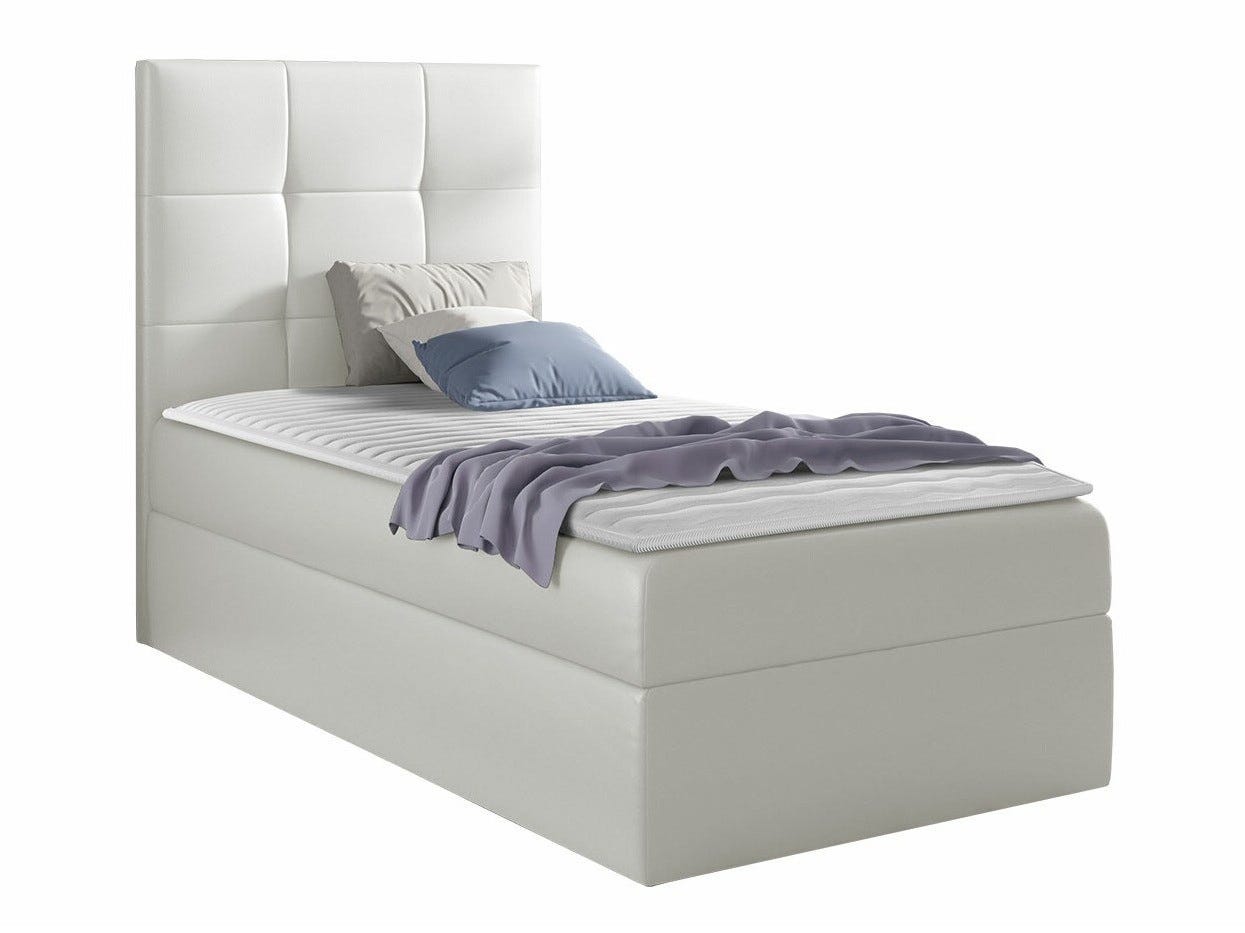 Letto in Legno Bianco con Rete a Doghe Design Elegante 160 x 200 cm Tannay Letto in Legno Bianco con Rete a Doghe Design Elegante 160 x 200 cm Tannay