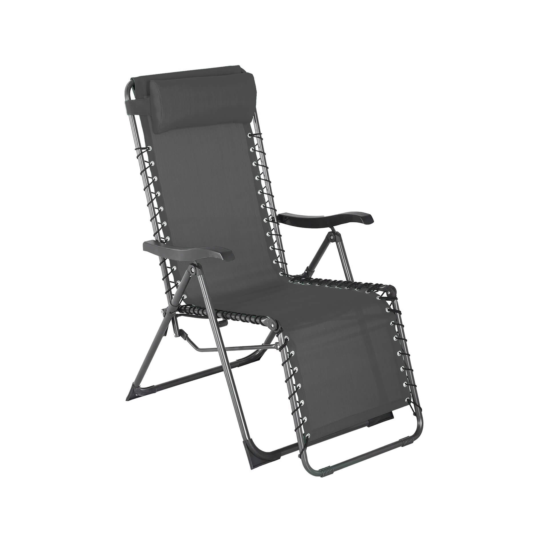 Leżak Zero Gravity Rebecca Mobili Cherymoya 113x66x104 Poliester Stal Ciemnoszary