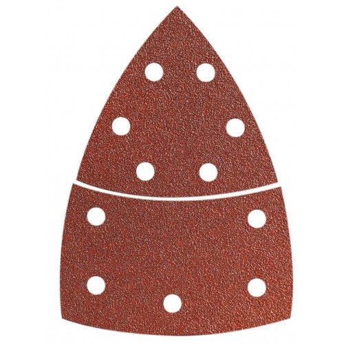 Lot 5 patin delta détachable abrasif corindon 11 trous 152 x 102 mm