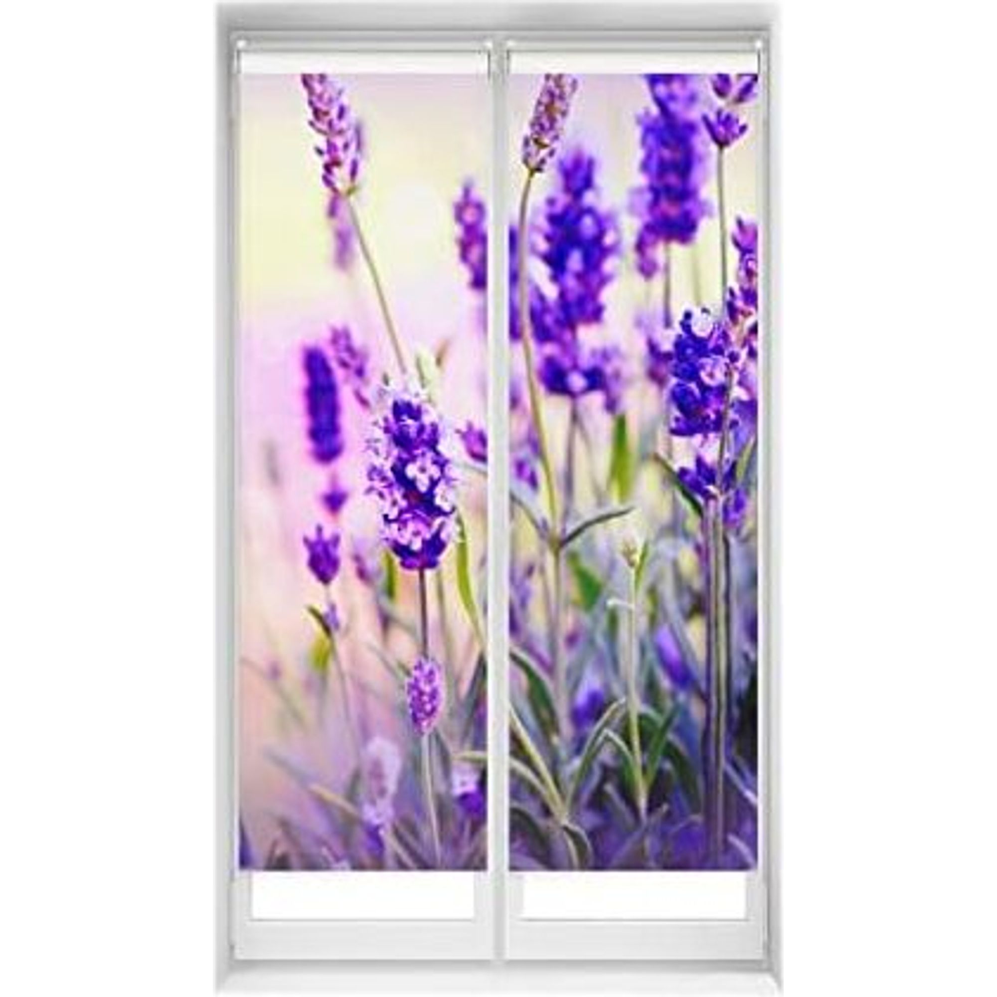 Pack x 2 estores enrollables opacos easyfix - estor sin taladro tamaño 40x150 - estor sin montaje color lavanda   blindecor