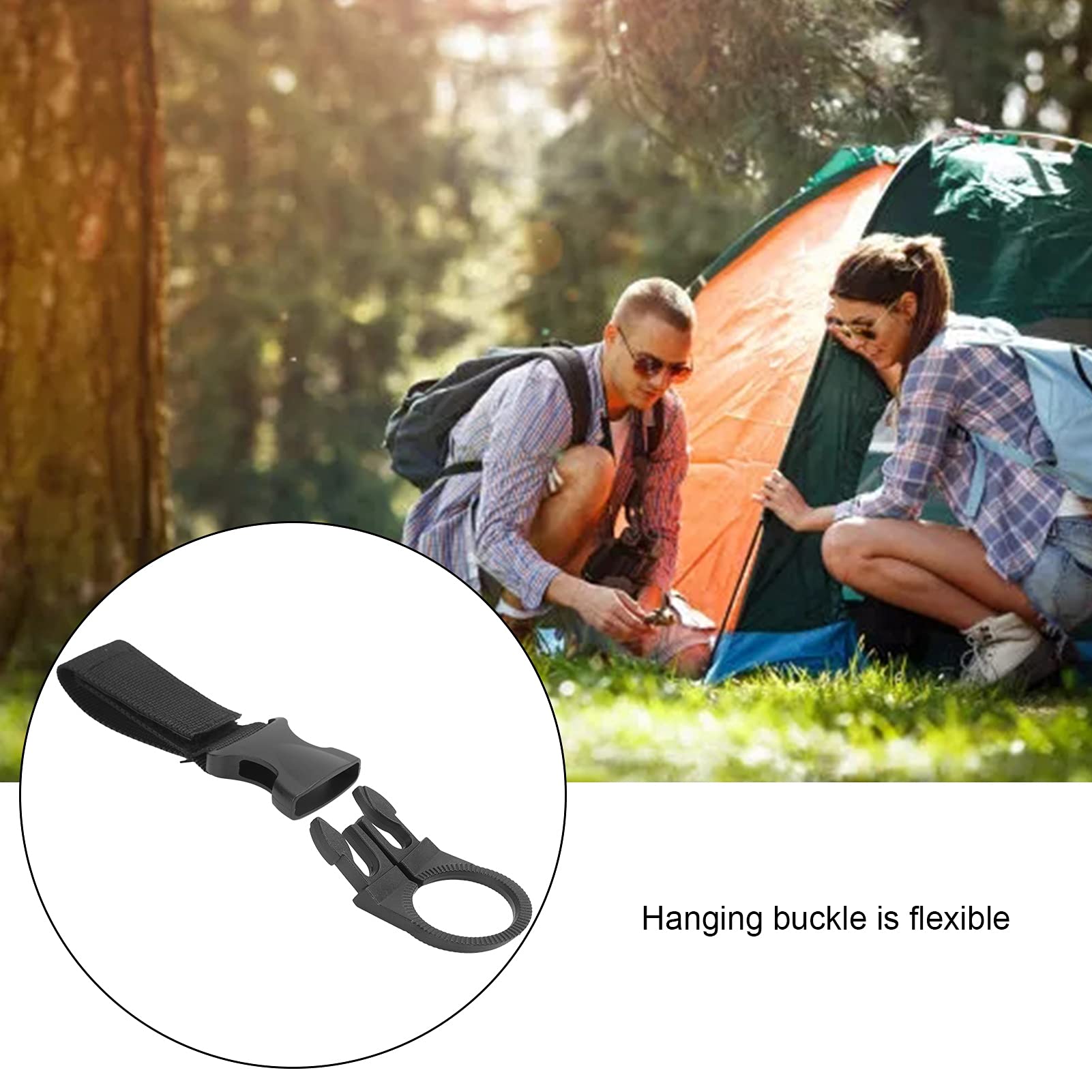 1 Pezzo Moschettone Con Fibbia Kettle Sportiva Portabicchieri Per Bottiglia D'acqua, Gancio Per Asciugamano, Appendi Zaino Per Campeggio, Escursionismo E Strumento Essenziale Da Viaggio | SHEIN ALIA