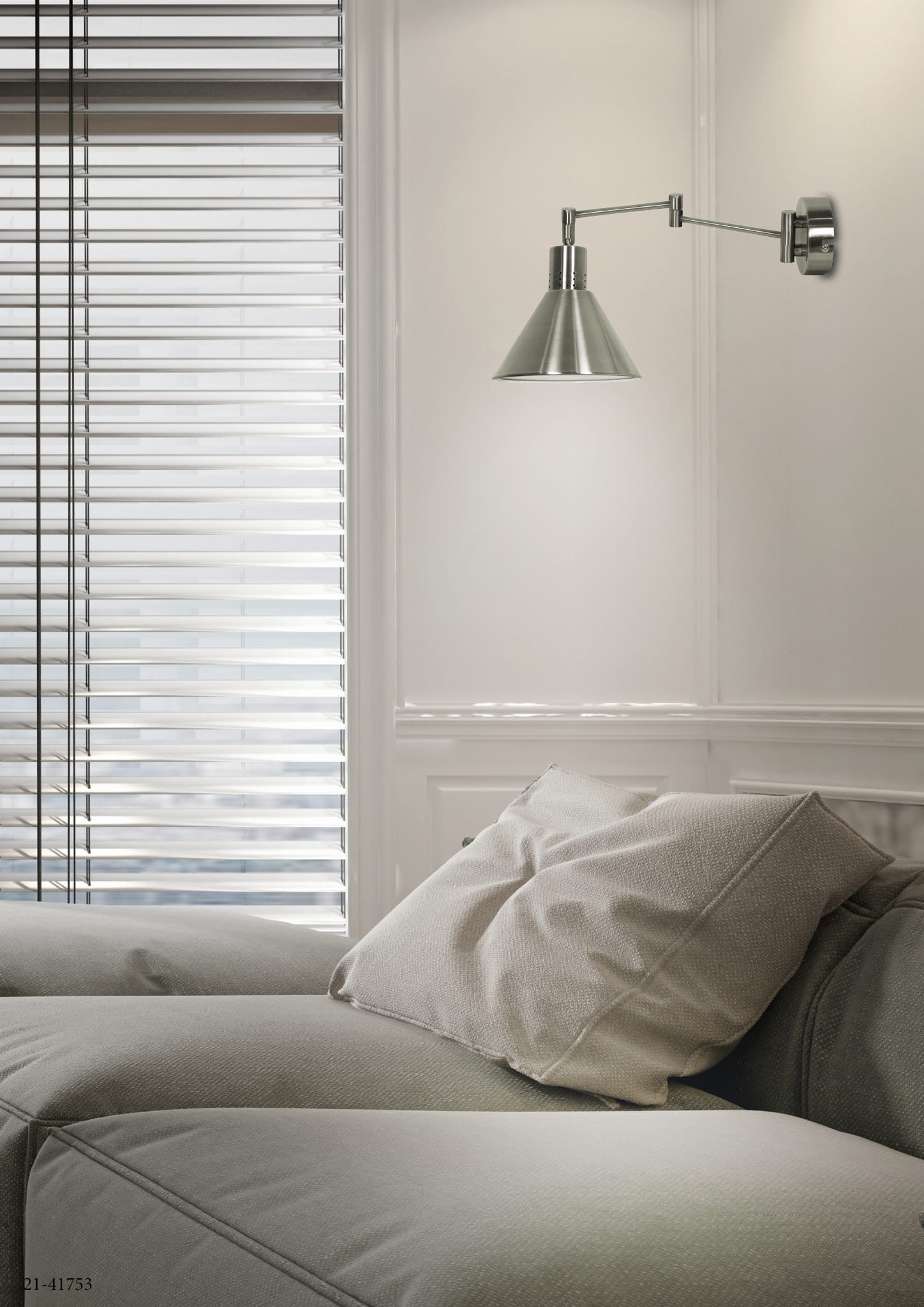 Kinkiet ścienny Copenhagen srebrny 1xE14x40W ruchome ramię wym: 17 x 14 x 37,5 cm metal IP20 Candellux