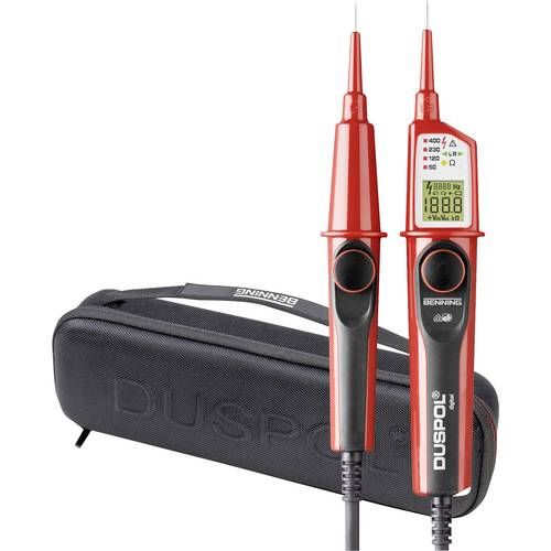 Cyfrowy tester napięcia/ciągłości DUSPOL® + walizka premium 1-1000 V AC/1-1200 V DC