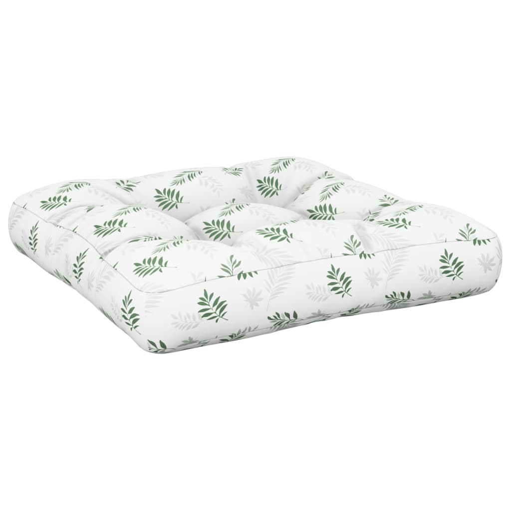 Cojín para palé - 100% poliéster - Estampado de hojas - 60x60x12cm ...