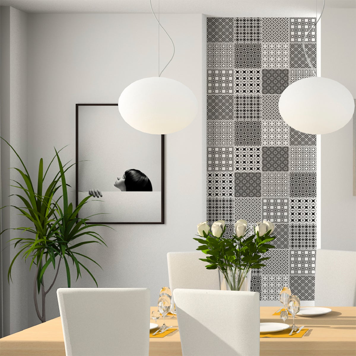 9 adesivo piastrelle scandinavo Orn - Sticker adesivo - adesivi murali - 9stickers20x20cm - 3