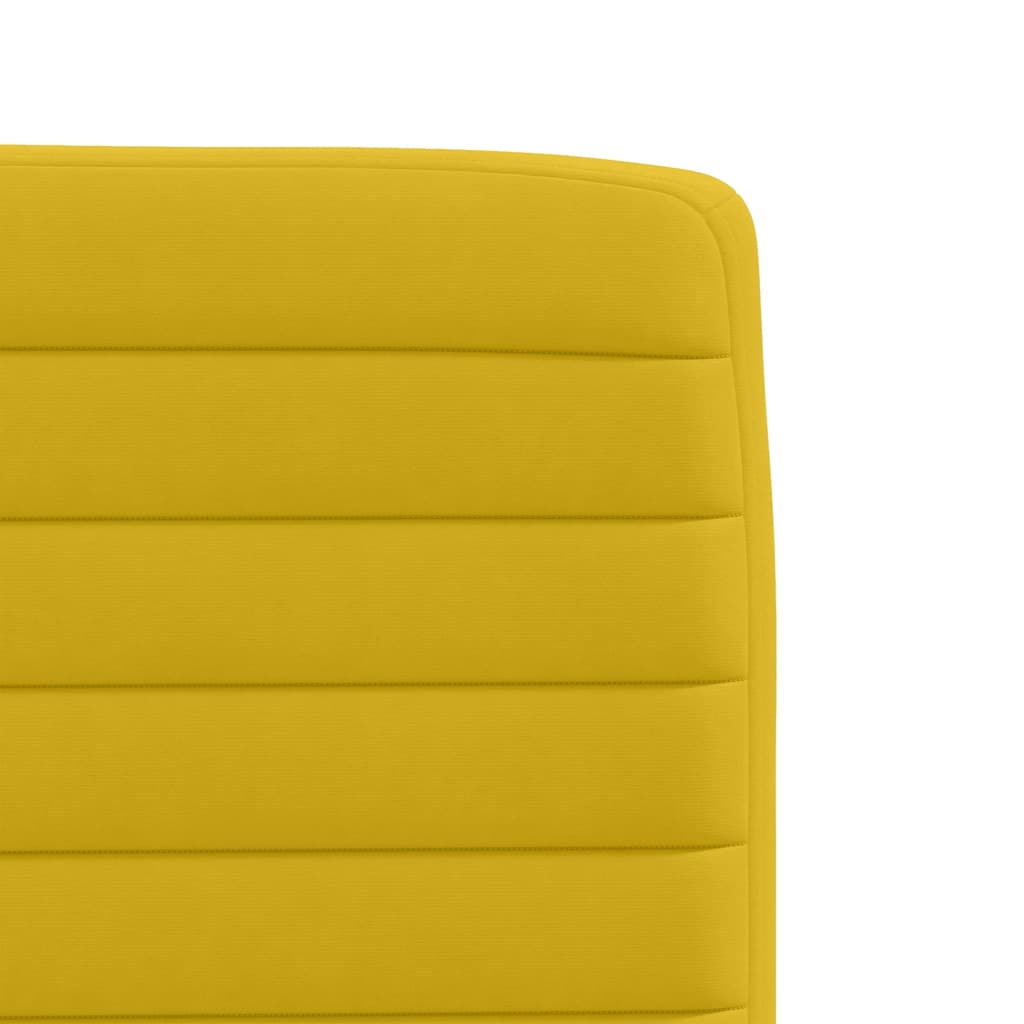 Sedie da Pranzo 2 pz Gialle in Velluto vidaXL - 7