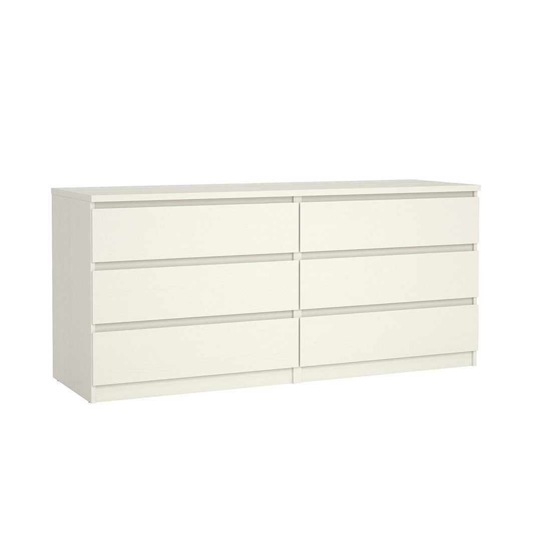Noulan commode 6 tiroirs décor chêne blanc. - 4