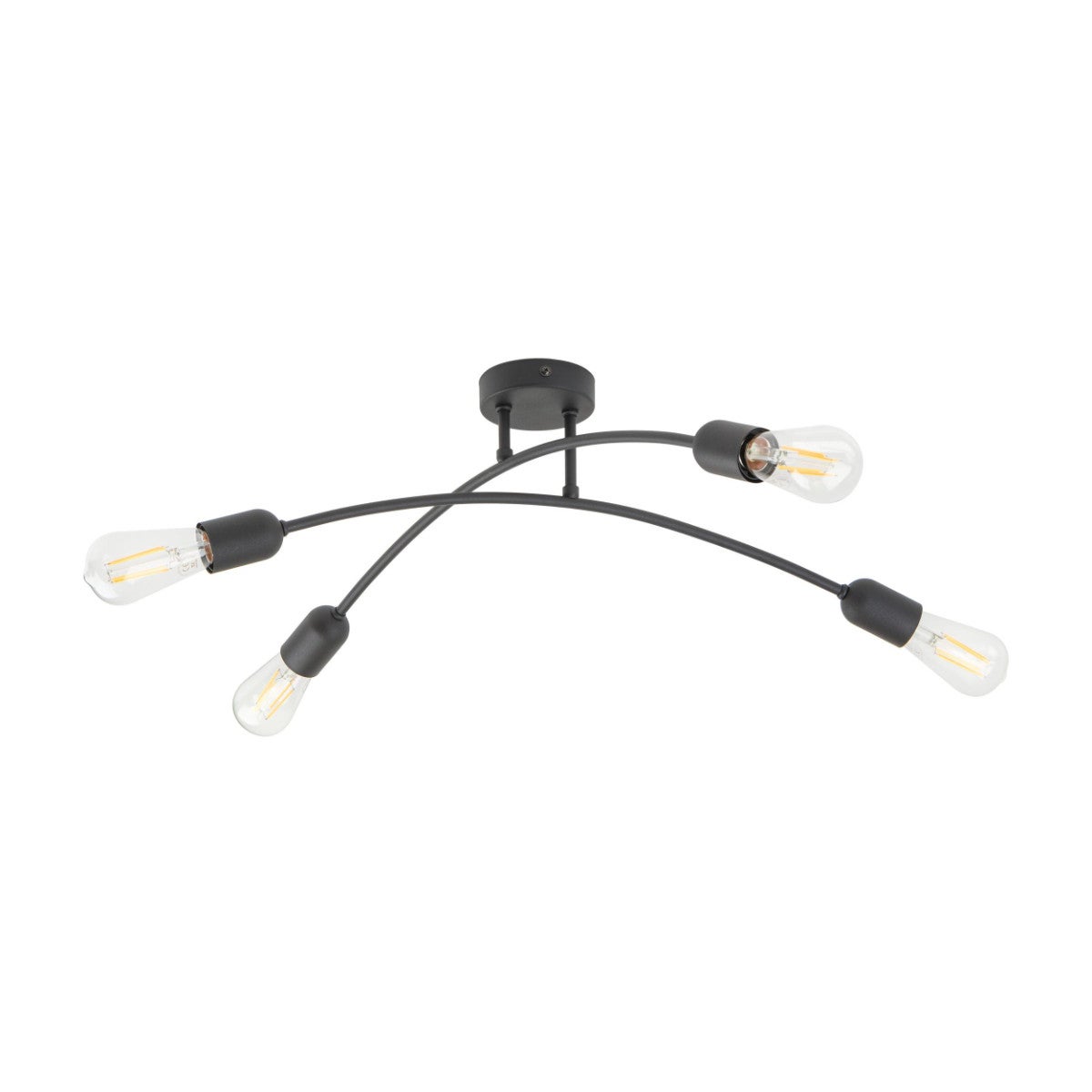 Lampa sufitowa wisząca Helix czarna 4xE27x15W wym: 20 x 62 x 62 cm metal TK Lighting