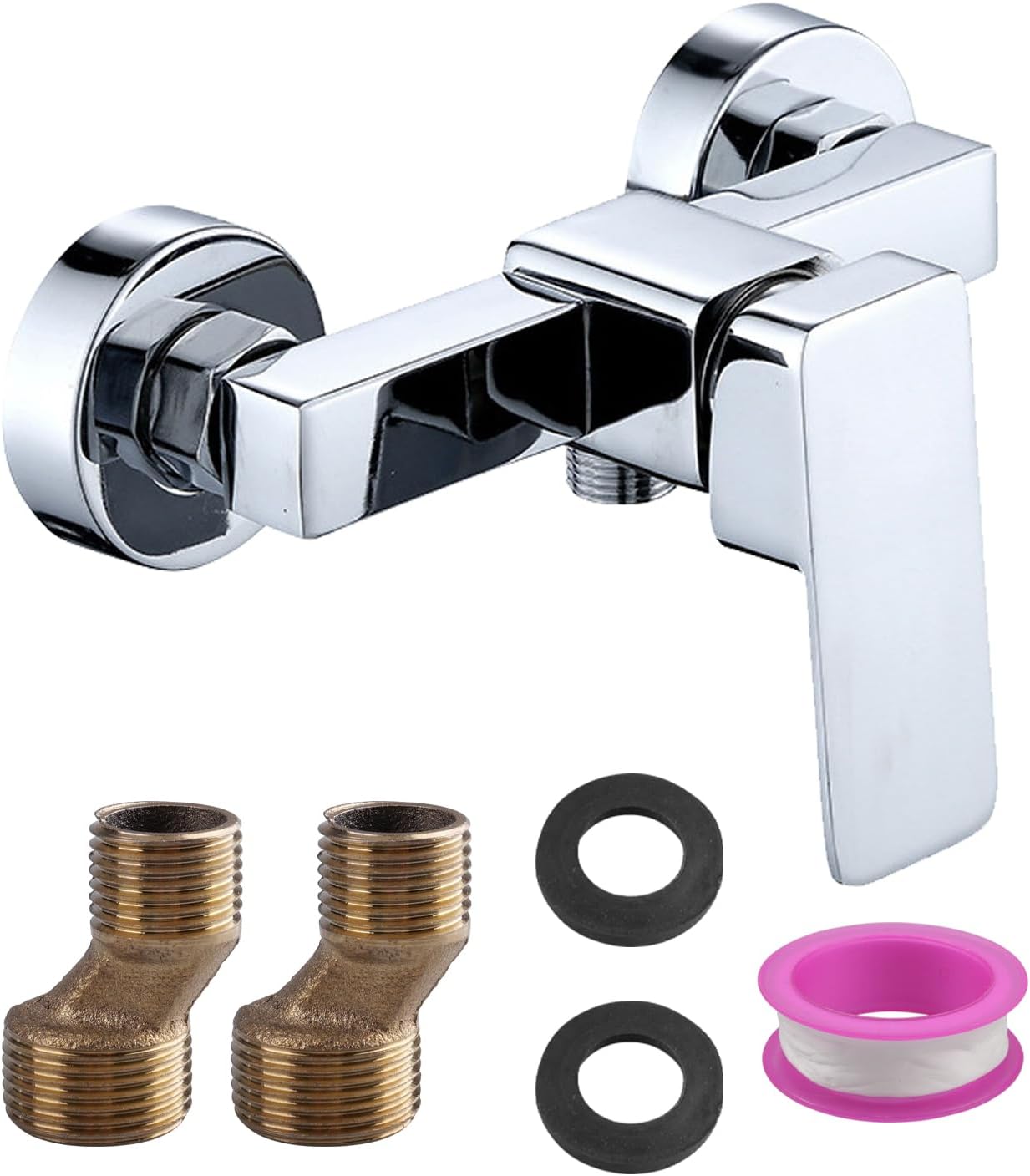 Jednouchwytowa bateria prysznicowa z mieszaczem - bateria ścienna G1/2, idealna do użytku domowego i hotelowego, łatwa instalacja