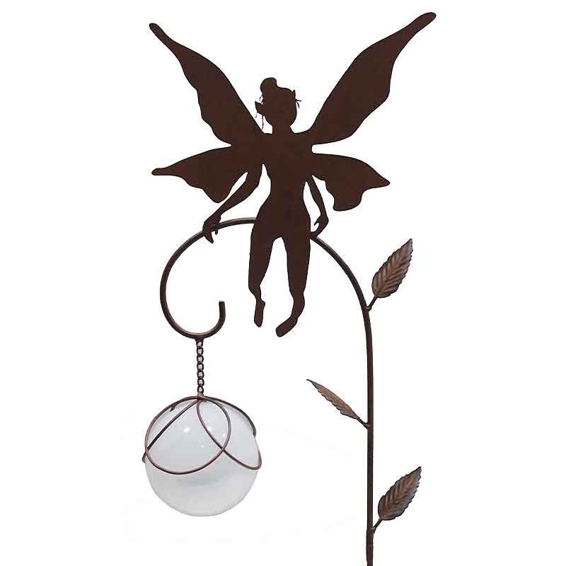 Tuteur boule fée fer marron 22x9x110cm - 3