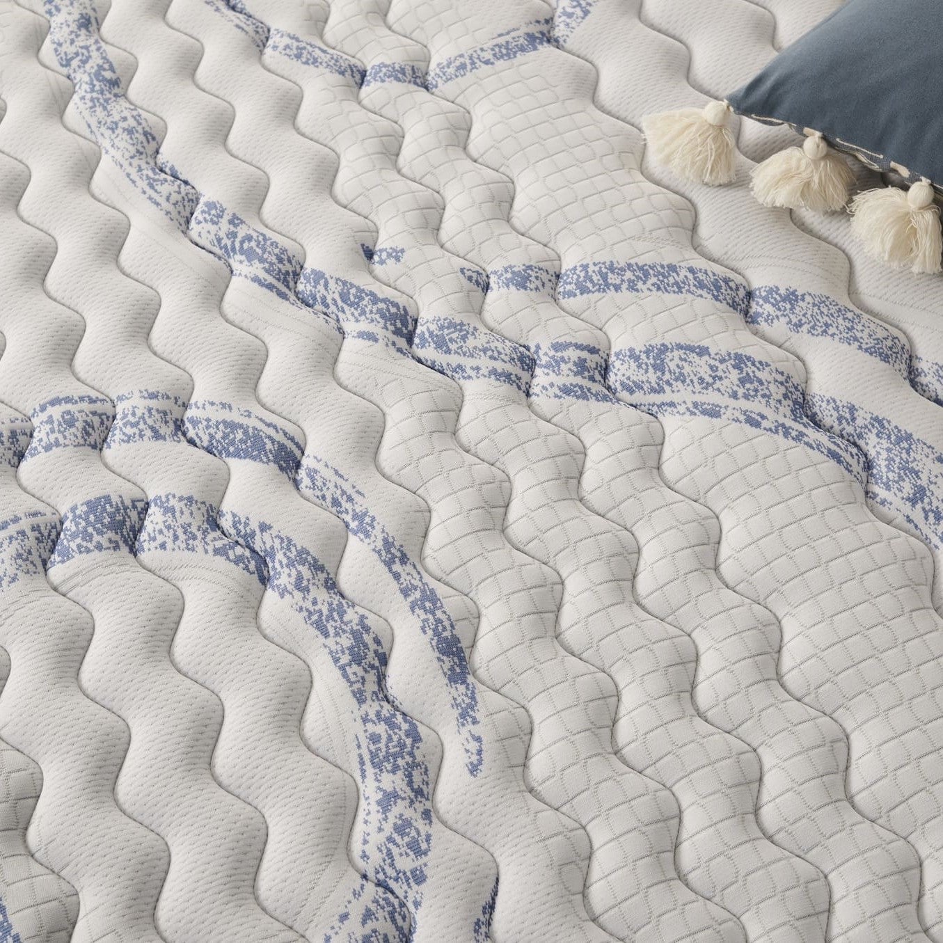 Matelas Perfectsleep 140x190 cm - Hybride - Épais 26 cm - Ressorts Ensachés + Mousse à mémoire HR + Blue Latex - Reversible - Hypoallergénique - 4