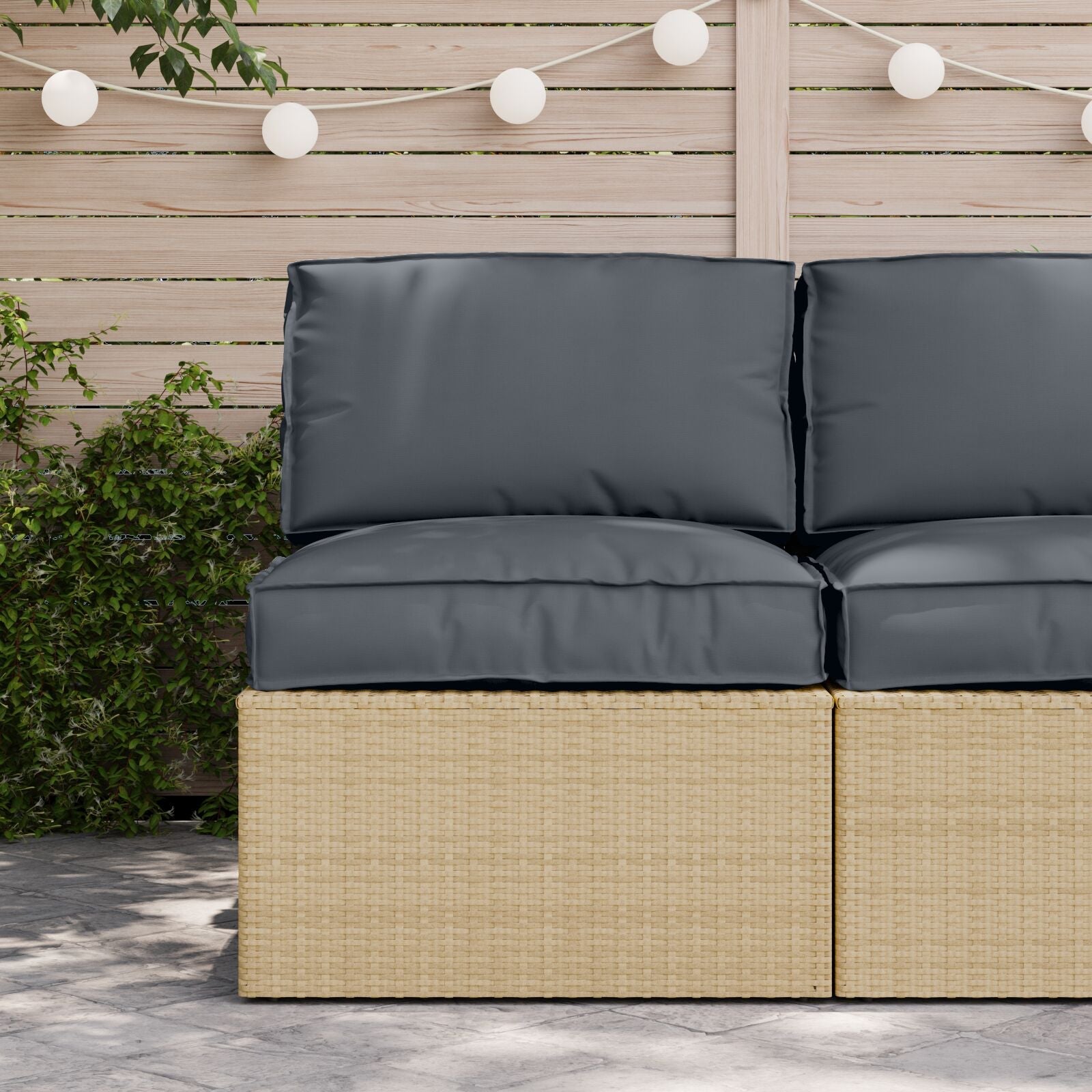 Cuscino Antracite 70 x 70 x 12 cm Tessuto Oxford vidaXL - 4