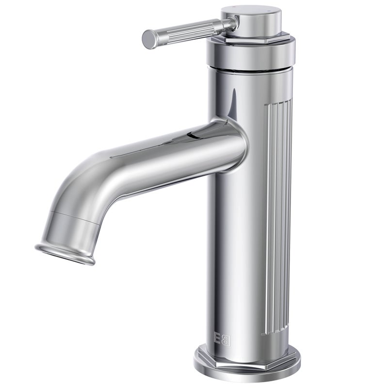 Art Deco bateria umywalkowa niska chromowana