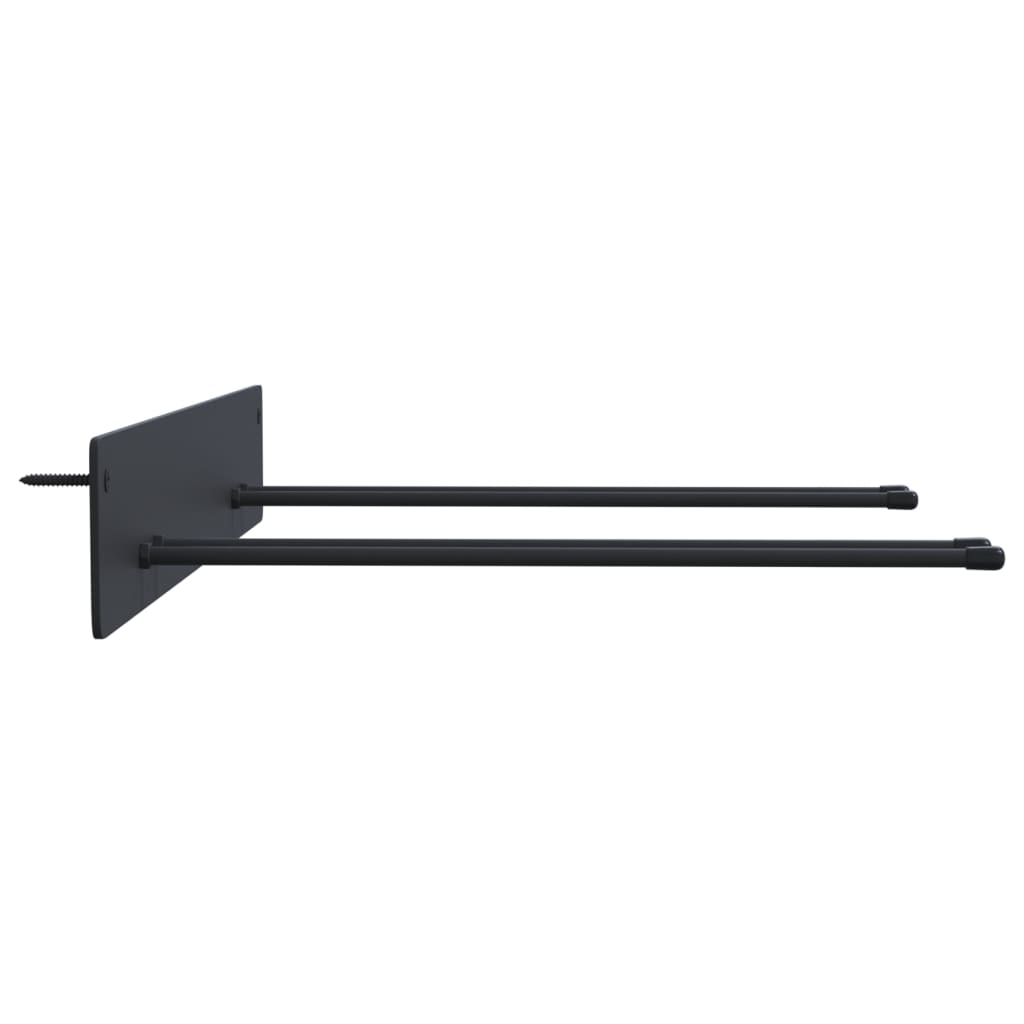 Suportes de parede p/ ferramentas de jardim 4 pcs aço preto vidaXL - 7