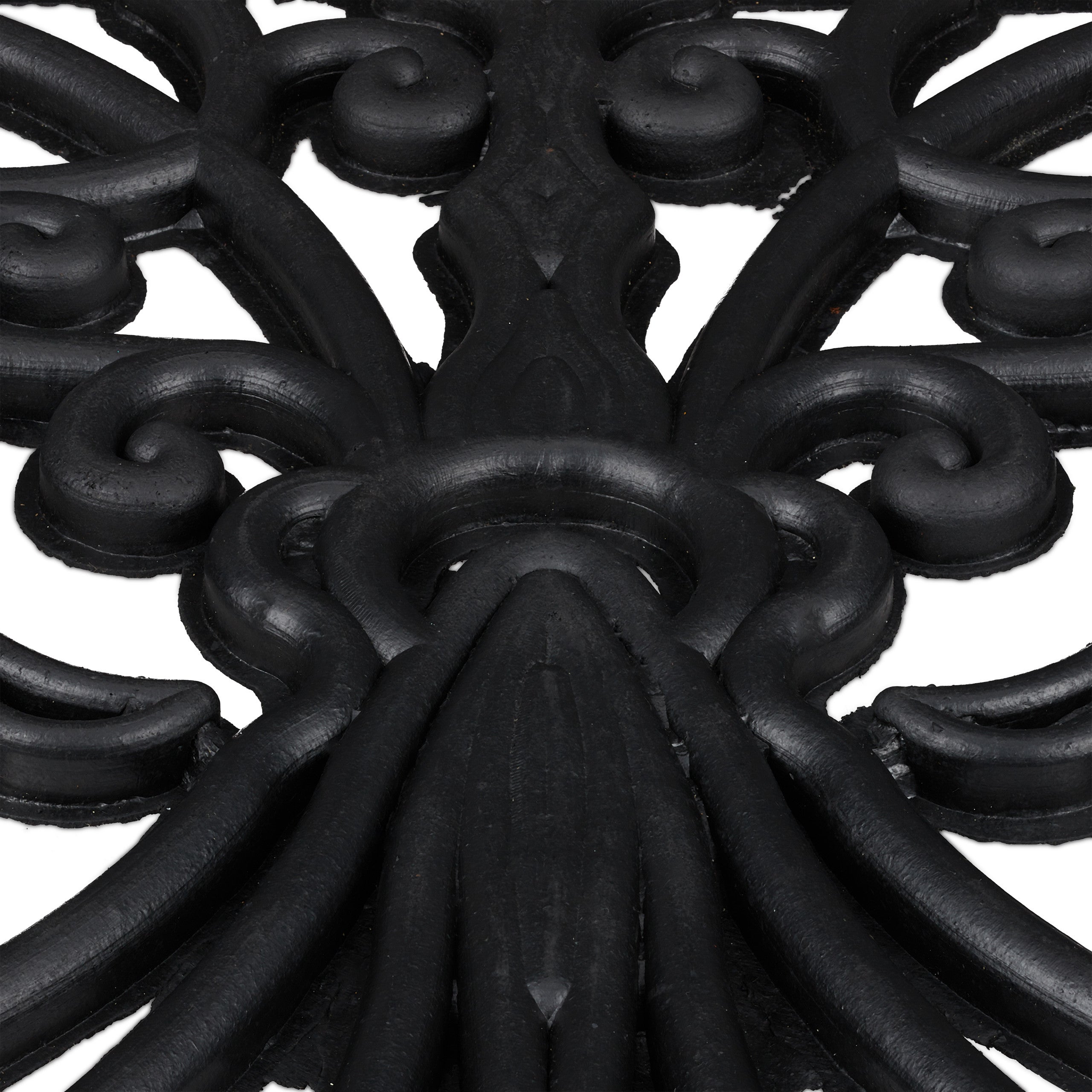 Relaxdays Paillasson caoutchouc, 75 x 45 cm, antidérapant, résistant, extérieur, tapis d’entrée, ornements, noir - 6