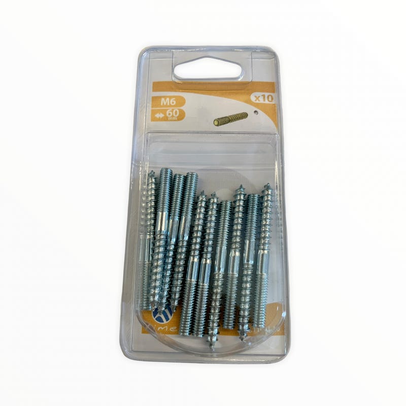 Goujons Filetés AERZETIX M6 X 60 Mm (lot De 10) – La Double Vie De La Vis Inox !