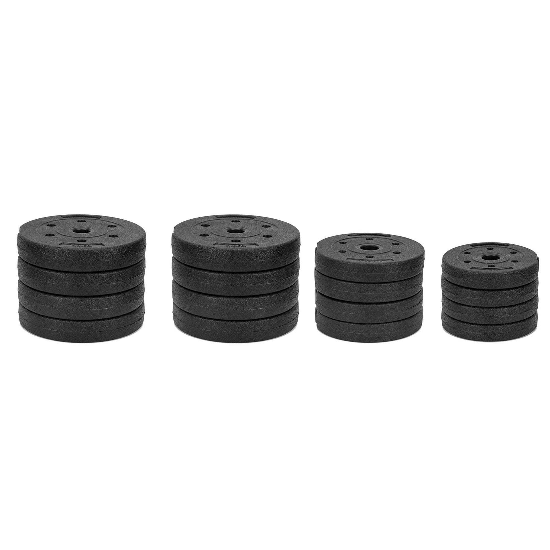 Hantles de 30 kg para treinamento de força. O conjunto contém 2 halteres de 15 kg cada. - 9