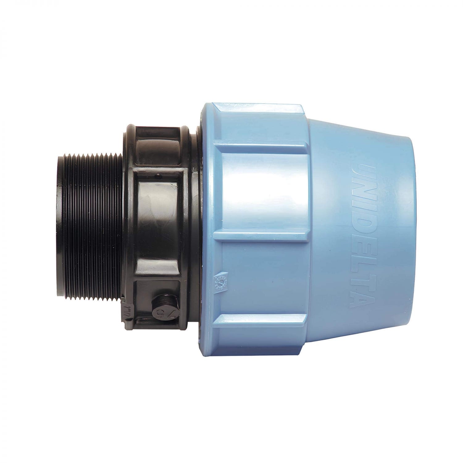 Raccord Filetage Mâle Tuyau D.38 - 1 1/2" Prise Aspiration Piscine ABS Blanc