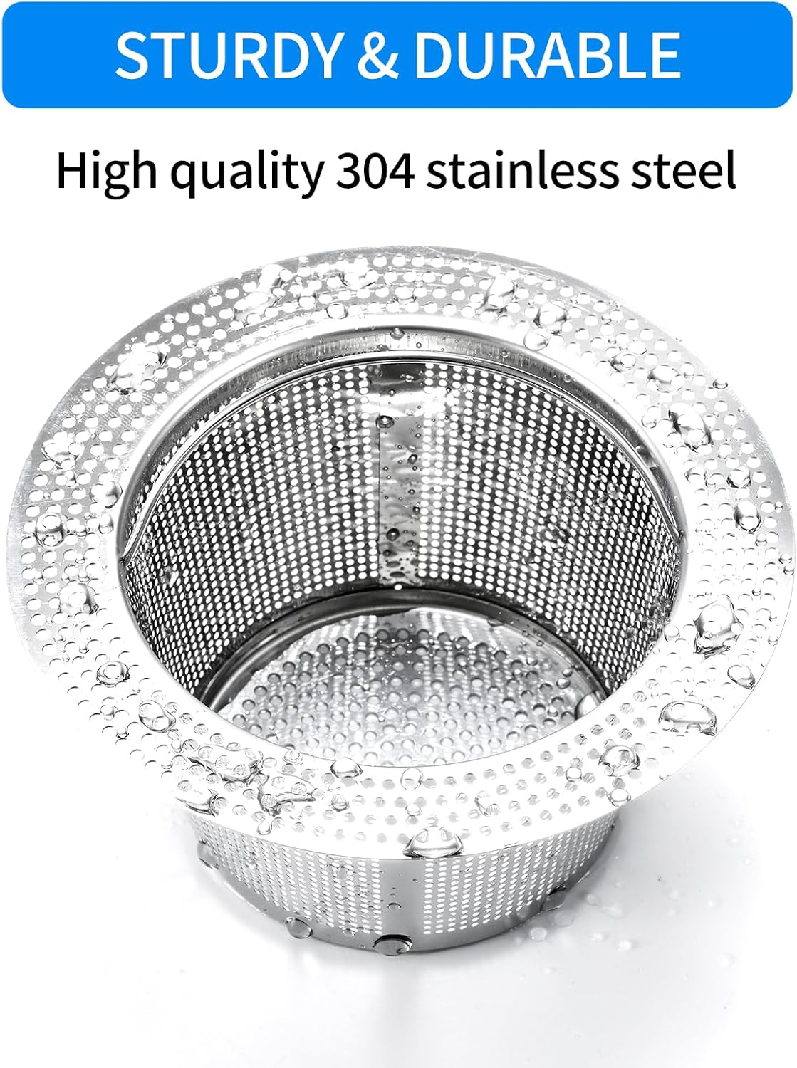 Filtro per lavello in due pezzi - compatibile con la maggior parte dei cestelli di scarico per lavelli da cucina - 13,8 cm x 5 cm - 2