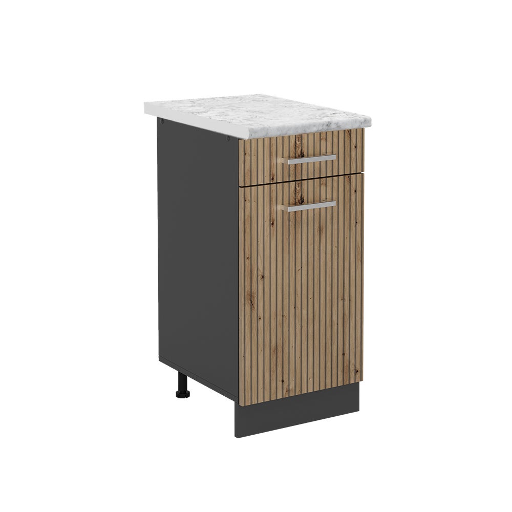Vicco Szafka dolna do kuchni R-Line, Dąb rzemieślniczy, 40 cm , BP Marmur