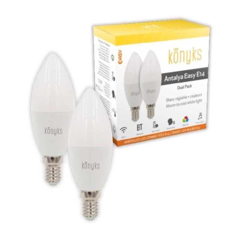 Ampoule Connectée Konyks Antalya Color E27 WiFi Bluetooth 11W 1055 Lumens - Couleurs Et Blanc Réglable