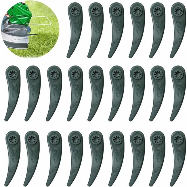 Ostrza zamienne do kosiarek Bosch Durablade Art 23-18 LI i Art 26-18 LI, zielone, 93 mm, 24 ostrza