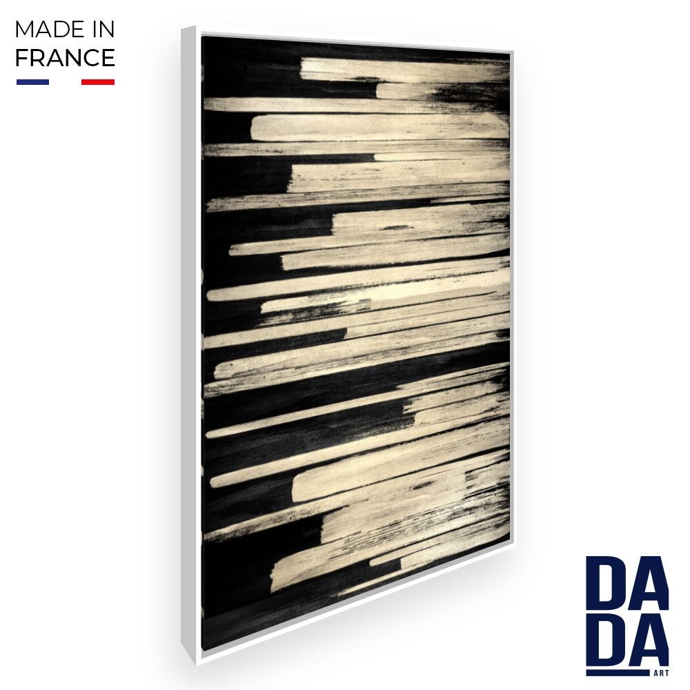 ANCIENT LINES, Oeuvre sur toile étirée, encadré Blanc