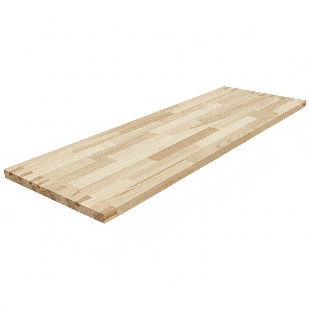 Plan de travail sapin massif lamellé collé abouté 2500 x 600 x 28 mm. - PEFC 70% - 2
